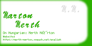 marton merth business card